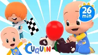 Crazy balloon cars | Cleo & Cuquin Educational Videos for Children