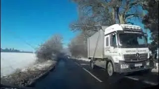 Winter Road Trip Drive With Bagpipes Music On A923 Route On History Visit To Perthshire Scotland