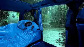 Durma Profundamente com Chuva Forte e Trovões no Carro Silenciam a Mente e Eliminam a Insônia | ASMR