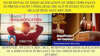 No Removal of Disqualification of Directors &ndash; Says Supreme Court- ROC Remove Disqualification
