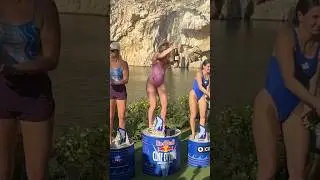 CLIFF DIVING CHAMPION 2024 🤯🥇 #bravegang