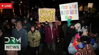LIVE: Aerial view of protest in Minneapolis against ICE-related shooting