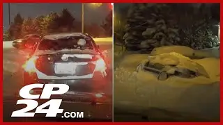 EXTENDED | CP24 truck drives around the GTA during winter storm