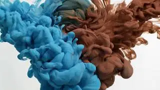 Sky blue and brown color mixing 