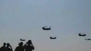 Huge Helicopter Formation In Iraq