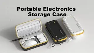 Hagibis Electronic Organizer Traveling Case Bag EVA Hardshell PU Portable Carrying Pouch