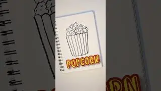 Draw 'POPCORN 🍿' #art #artinstruction #drawing4kids #artinstruction #shorts #drawingideas