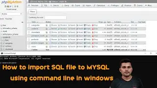 How to import SQL file to MYSQL using command line in windows