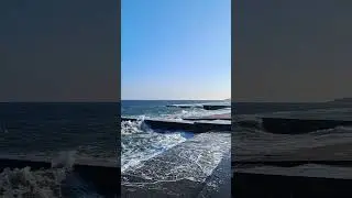 Мощь стихии. Одесса. Ланжерон.  #черноеморе #одесса #море #шторм #волны #sea #waves