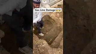 Gas Line Damage😱😱 #short #shorts #shortsvideo #shortvideo #civilengineering