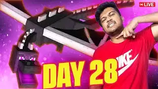 DAY - 28 AAJ ENDER DRAGON MAREGA YA MAI !#minecraft #enderdragon #minecraftlive #facecam