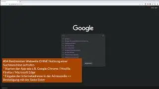 04 Windows 11 - Bestimmten Webseite OHNE Nutzung einer Suchmaschine aufrufen