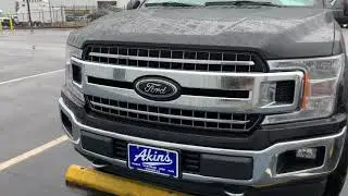 Custom Painted Ford Emblems Logo Grille Tailgate Black 2019 Akins Ford F150 XLT