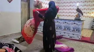 Making food for her children by a zealous and brave nomadic woman
