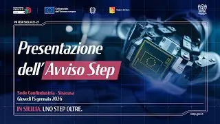 Presentazione dell'Avviso Step - Siracusa - 15 gennaio 2026