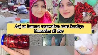 Aaj se humne renovation start kardi Ramadan🌙ki liyai|Aliza ne banaya Ramadan ki leyai  StrawberryJam