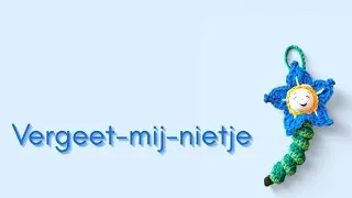 Vergeet-mij-nietje - gelukswormpje - zorgenworm haken 