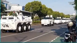 BAGAI PERANG ALUSISTA BERBARIS PARADE MIITER JAKARTA SAMBUT HUT TNI 5 OKTOBER 2024