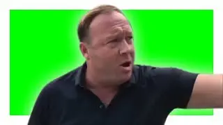 Alex Jones Runs After Someone Green Screen