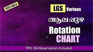 LGS 2025 Alappuzha Demo rotation chart with tpo and DA included - 535/2023