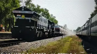Dust Storm: Erode WDG4 #12652 with BTPN Rake Crossing KR Rocket 12133 Mumbai CST-Mangalore Superfast