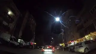 SKENDERAJ, KOSOVO - Late night drive / 4K