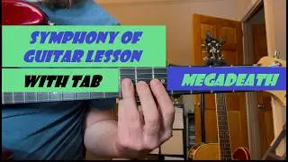 Symphony of Destruction by Megadeath guitar lesson. Tablature Link in Description