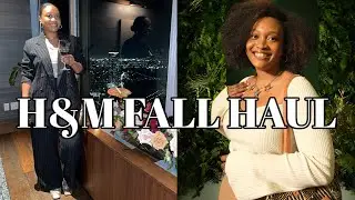 H&M FALL MINI HAUL | MIDSIZE FASHION try-on | New in trends | suit and knitwear