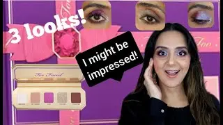 New Too Faced Holiday Makeup -You're A Gem Makeup Set - Eyeshadow Palette and Mascaras! 3 Looks!