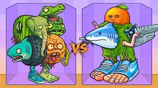 Merge Fellas ZOMBIE BRAINROT vs HYBRID BRAINROT ⁉️ Boss + Boss I New Update - Reaching Max Level!