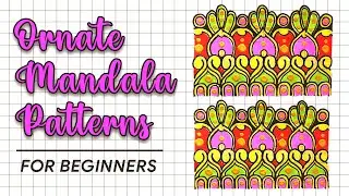How to draw ORNATE MANDALA PATTERNS (Step by Step Detailed Mandala Pattern Tutorial)