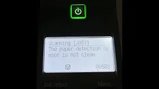 Error J051 Dr G2140 Scanner - The Paper Detection Sensor is not Clean