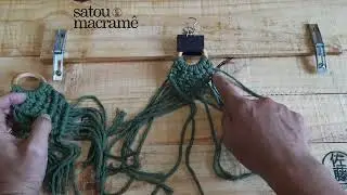 Porta guardanapo macram&ecirc;. Verde barbante 8 fios.