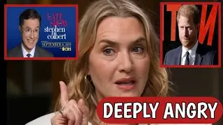 Harry Furiously Exits Colbert LateShow As Kate Winslet RefuseAddressing Him As His Highness