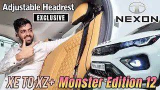 TATA NEXON XE TO XZ PLUS||MONSTER EDITION 12||ADJUSTABLE HEADREST📞9820187037📞9820833594