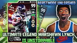 ULTIMATE LEGEND MARSHAWN LYNCH TRUCKS EVERYTHING IN HIS WAY! MADDEN 17 ULTIMATE TEAM
