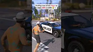 Trolling low levels Cops as a fake NPC in GTA V 😂 #gtaviral #gtaonline #gta5online #gtacars #gta5