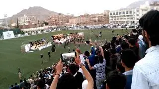 حفل تخرج لطلاب كلية الهندسة جامعة صنعاء22-3-2018 الدفعة ال30 مدني في ملعب الوحدة بصنعاء #المقطع2