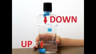 Reverse cartesian diver - floating cubes
