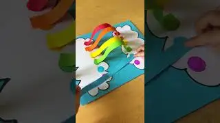 3D Rainbow Craft - Colour matching and fine motor skill craft for toddlers