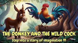 THE DONKEY AND THE WILD COCK STORY | MORAL STORY FOR KIDS IN ENGLISH | SHORT STORY 📚✨