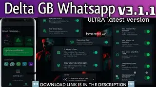 Delta Whatsapp latest version v3.1.1 Delta gb Whatsapp new update download link Delta ultra cdamods 
