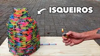 Vulc&atilde;o em Erup&ccedil;&atilde;o | Rea&ccedil;&atilde;o em Cadeia de Isqueiros e F&oacute;sforos 🌋
