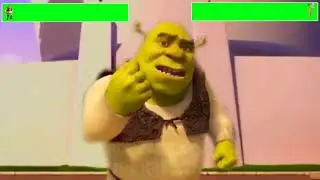Shrek vs. Vector with healthbars