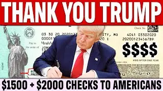 ХОРОШИЕ НОВОСТИ! Чеки на 1500 и 2000 долларов от президента Трампа | Стимулирующие выплаты, деньг...