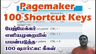 Pagemaker 100 shortcut keys | Learn Pagemaker and Earn upto 20000
