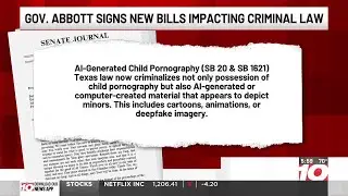 Gov. Abbott signs new criminal law on AI-generated child pornography