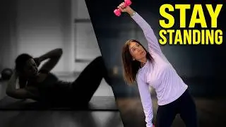 Strength Training Safely with Osteoporosis-Standing Abdominals & Posture-quick warm up