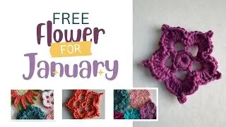 How to Crochet a Flower Tutorial | UK Terminology |  Crochet Flower For January 🌸  |
