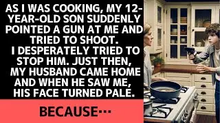 My 12-year-old son suddenly pointed a gun at me.